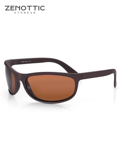 Zennottic 新着サイクリングサングラス UV 保護スポーツ偏光サングラス男性女性 TR90 ドライビングシェード旅行