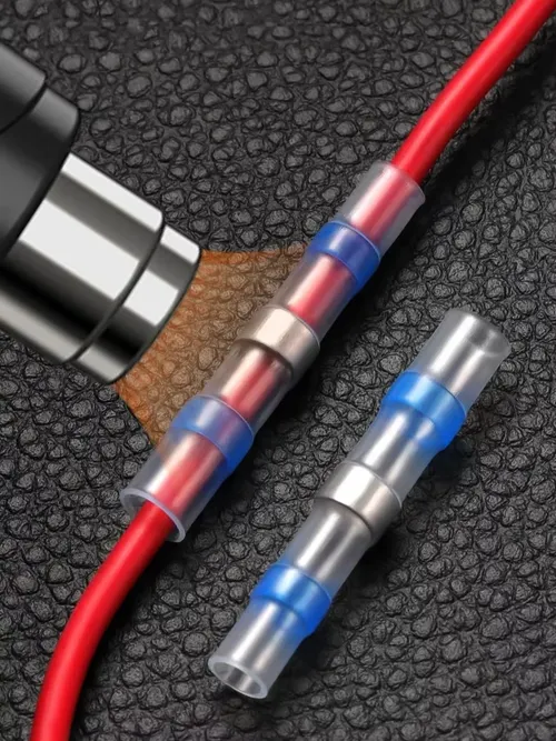 10/50/100 個はんだシールワイヤーバットコネクタ溶接リング熱収縮端子、防水絶縁電線端子