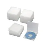 エレコム ディスクケース Blu-ray DVD CD 対応 Blu-rayケース DVDケース CDケース スリム 1枚収納 50枚セット クリア クリア 50パック CCD-JPCS50CR