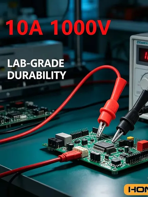 マルチメーターテスターアクセサリー 2個入り 赤と黒のワイヤーチップクランプ 定格AC/DC 10A 1000V マルチメーターツール用