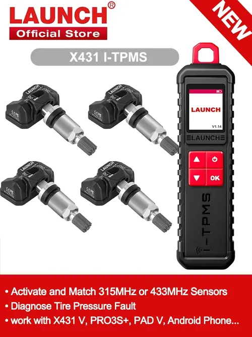 タイヤ空気圧診断ツール,tpms,tpms,アクティブ,再起動,プログラム,Launch-X431 mhz,I-TPMS mhz,x431 v,pro3s,pad v用のRFセンサー,315 433