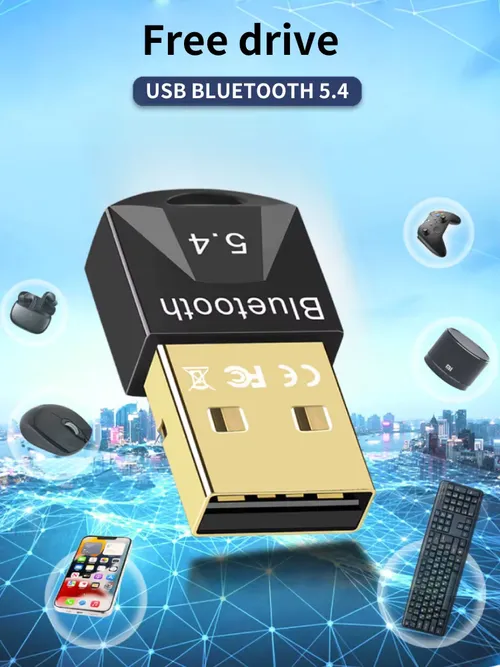 Bluetooth アダプタ PC USB Bluetooth 5.4 5.3 ドングルレシーバースピーカーマウスキーボード音楽オーディオトランスミッター