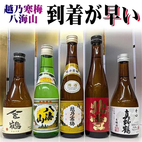 驚くほど早く到着いたします送料無料 越乃寒梅・八海山入り!北雪・金鶴・真野鶴+新潟銘酒 日本酒 飲み比べセット あす楽 シン伝説福袋 300×5本 父の日ギフト 2026 内祝 誕生日 お歳暮 お中元 お試し 佐渡