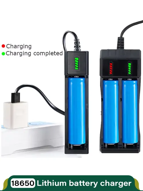 18650 バッテリー充電器 1/2/4 スロットデュアル 18650 充電 3.7V 充電式リチウム電池 USB 充電器 16340 14500 18650