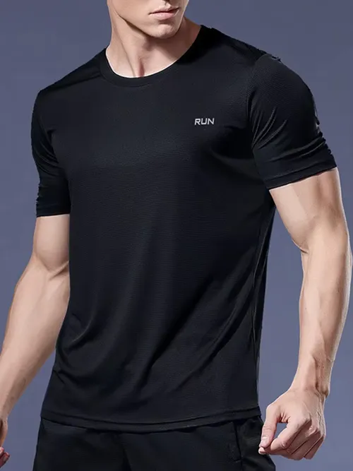 夏メンズクイックドライランニングボディービルシャツスポーツジム tシャツ男性半袖フィットネストップス特大 tシャツジャージ