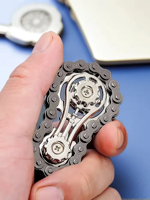 レインボーフィジェットスピナー亜鉛合金メカニカルバイクチェーンギアスプロケットフライホイールサイレントハンドスピナー虹色カラフルストレス解消グッズ