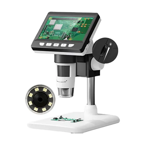 4.3インチIPSスクリーン付きデジタル顕微鏡 1600Xコイン顕微鏡 2MP USBプロフェッショナル電子顕微鏡 時計PCB修理用