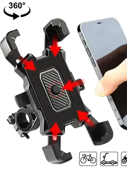 ヴィケフォン 360 ° 回転可能な電動自転車電話ホルダー iPhone 乗馬 MTB バイクモトオートバイスタンドブラケットノンスリップサイクリング