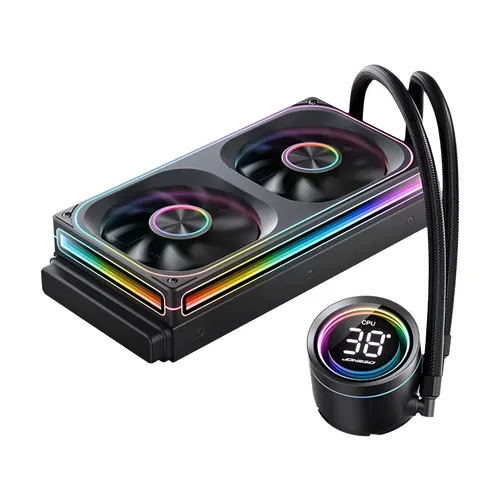 JONSBO TH-240 CPU 워터 쿨러 콜드 헤드 디지털 디스플레이 통합 수냉식 라디에이터 LGA1700 1851 1200 115X AM4 AM5