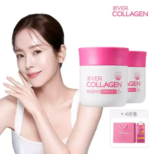 에버콜라겐 인앤업 비오틴 업 6주분, 2개+증정(마시는콜라겐 샤인글로우, 1개+쇼핑백)