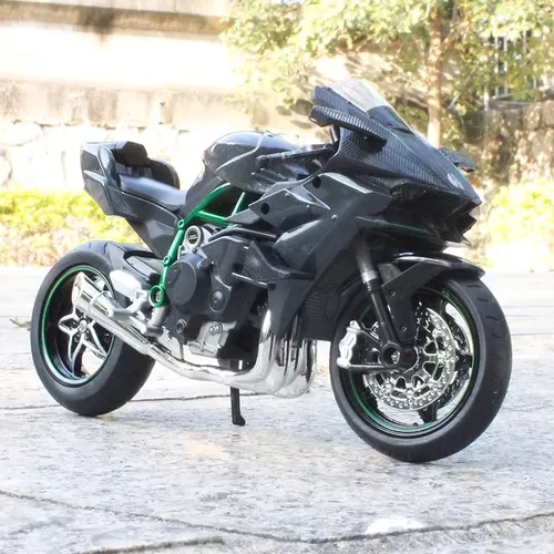 1:12 장난감 모델 H2R S1000RR 소형 오토바이 합금 다이캐스트 충격 흡수 고무 타이어 어린이를위한 크리스마스 오토바이 선물