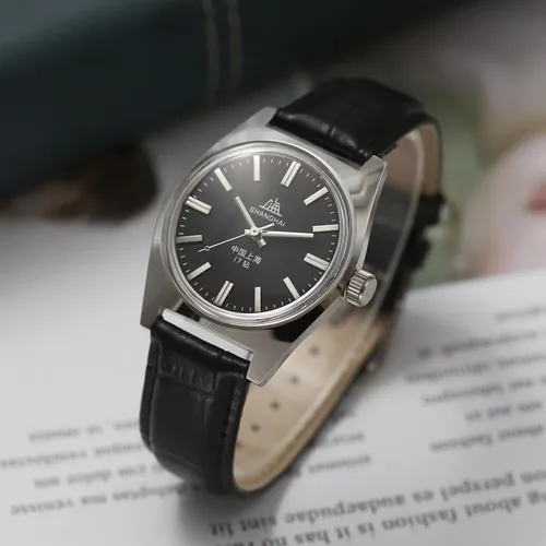 상하이 36MM 수동식 기계 시계 7120 방수 바우하우스 디자인 남성용 시계 도매
