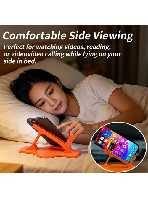 옆으로 자는 사람을 위한 침대용 휴대폰 거치대, 360도 회전 ° 조절 가능한 미끄럼 방지 베이스가 있는 편리한 암폰 거치대, 시계용 핸즈프리 침대 위 스탠드
