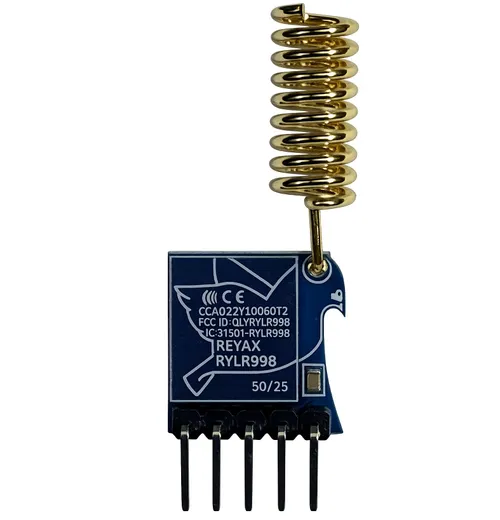 REYAX RYLR998 UART 인터페이스 868/915 MHz Lora 모듈 안테나 FCC CE NCC IC 인증REYAX RYLR998 UART 인터페이스 868/915 MHz Lora 모듈 안테나 FCC…