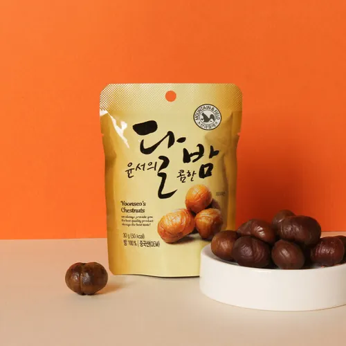 1천개한정 봉당400원대 (신선집중) 간식 안주 주전부리 달콤한 맛밤 윤서의달밤30g x30봉