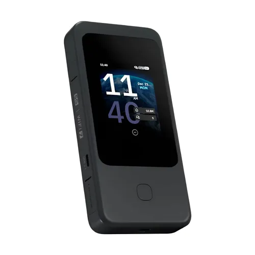 GL.iNet GL-E5800 (Mudi 7) 5G NR 트라이밴드 Wi-Fi 7 여행용 라우터, 최대 4.67Gbps 속도, 내장 ESIM, 듀얼 SIM, 2.5G 이더넷 포트