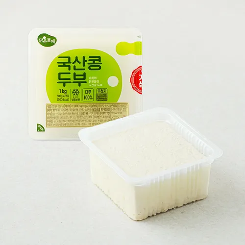 맑은물에 국산콩 두부