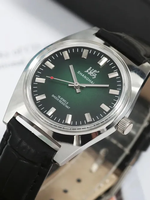 상하이 36MM 수동 기계식 시계 7120 방수 중국산 남성용 시계 도매