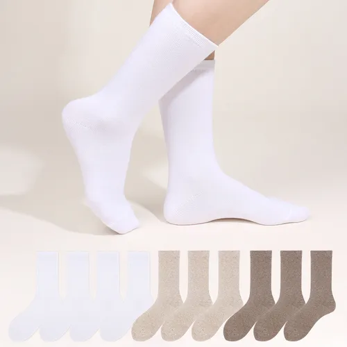 두발로 여성용 프리미엄 무지 장목 양말 10켤레 세트