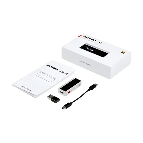 AIYIMA H4 HIFI 휴대용 헤드폰 앰프 USB DAC AMP ES9039Q2M PCM768 DSD512 4.4mm 밸런스드/3.5mm 잭 출력 OLED 디스플레이