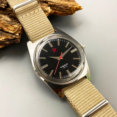남성용 기계식 시계 상하이 8120 수동 기계식 무브먼트 36mm 복고풍 중국 시계 남성용 선물로 적합