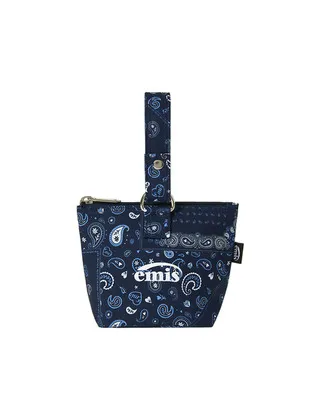 PAISLEY MINI POUCH-NAVY