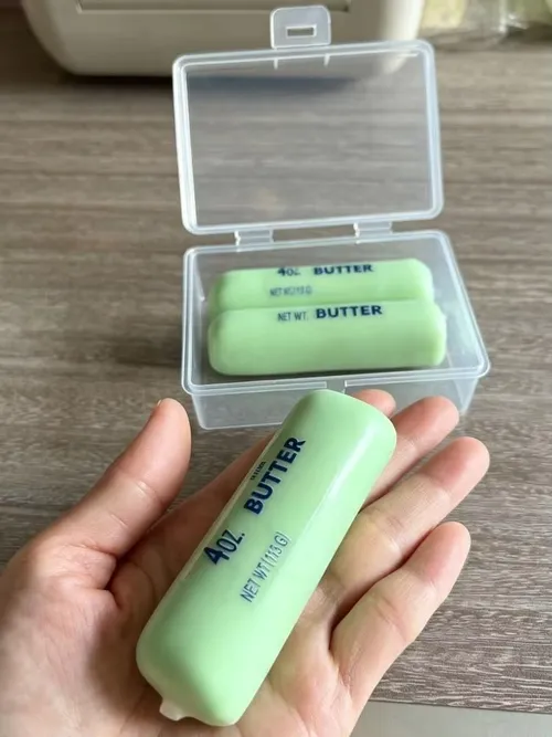 버터 스틱 왁스 크래킹 스퀴즈 토이, 깨지기 쉬운 질감, 바삭한 느낌, 바삭한 스트레스 볼, 수제 공예 치즈 크런치 사운드 볼