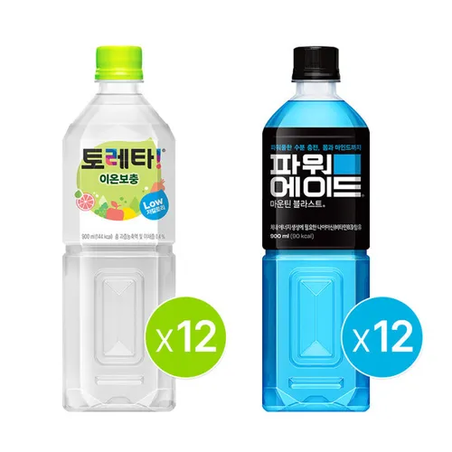 (현대홈쇼핑)토레타 900ml PET 12개+파워 마운틴블라스트 900ml PET 12개