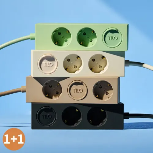 [오늘의집 단독] 1+1 TILO 납작 멀티탭 4colors (3구, 2M, 선물 패키지)