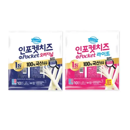 동원 덴마크 인포켓 치즈 오리지널/라이트 20g 30개