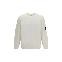 C.P. Company GRS Merino Wool Crewneck Sweater — White