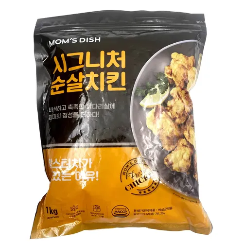 맘스터치 시그니처 순살치킨 1kg 치킨 가라아게 일본식 한국식 튀김요리