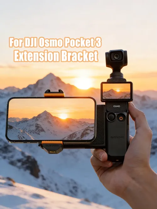 DJI 오즈모 포켓 3 폰 확장 홀더, DJI 포켓 3/4 핸들 어댑터 카메라 액세서리용 핸드헬드 브래킷