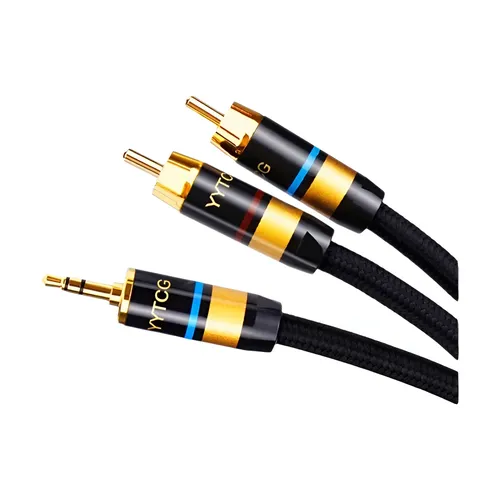 RCA 케이블 HiFi 스테레오 3.5mm - 2RCA 오디오 케이블 (앰프, 휴대폰, 컴퓨터, 데스크탑 오디오 AUX RCA 잭 3.5 Y 스플리터)