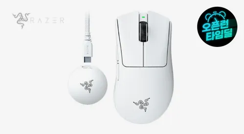 레이저코리아 데스에더 V4 Pro 화이트 게이밍 마우스