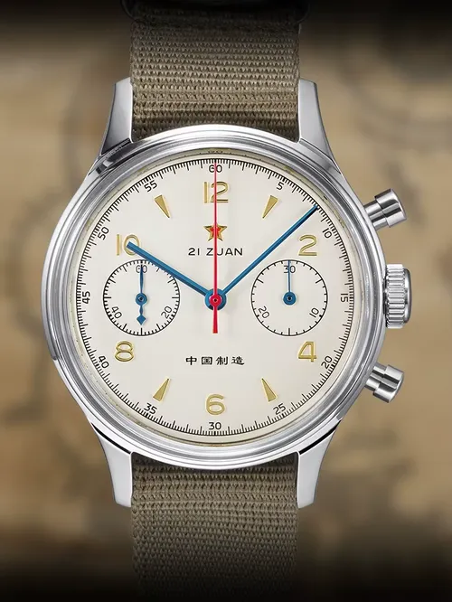 레드 스타 38mm 남성용 1963 크로노그래프 기계식 시계 파일럿 갈매기 무브먼트 ST1901 공군 항공 사파이어 거위 40mm