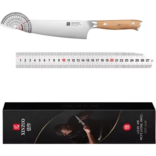 XINZUO 5.8 인치 주방 칼 Bunka 칼 독일 1.4116 스틸 슬라이스 칼 가정용 주방 칼 프리미엄 올리브 우드 핸들