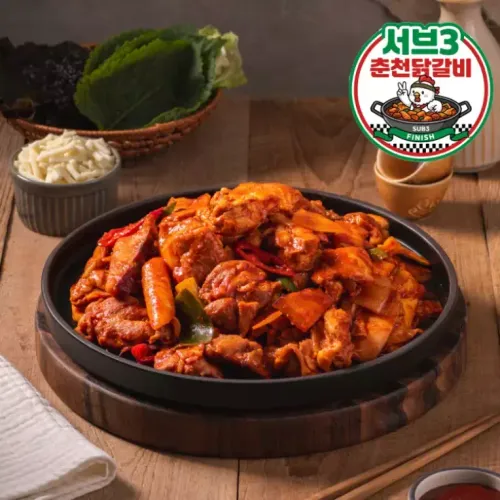서브3 춘천닭갈비 500g 3팩 85% 함량으로 푸짐한 양 해썹인증 춘천닭갈비