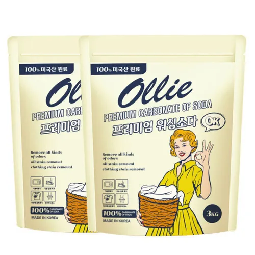 (연휴 특가) 올리 탄산워싱소다 미국산원료100% 3kgx2+베이킹소다 3kg