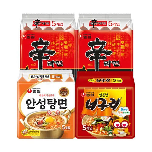 신라면10입 +안성탕면5입 +너구리5입 (총 20봉)