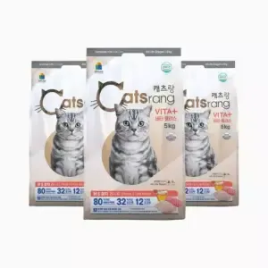캐츠랑 전연령 비타플러스 고양이 사료, 5kg, 3개