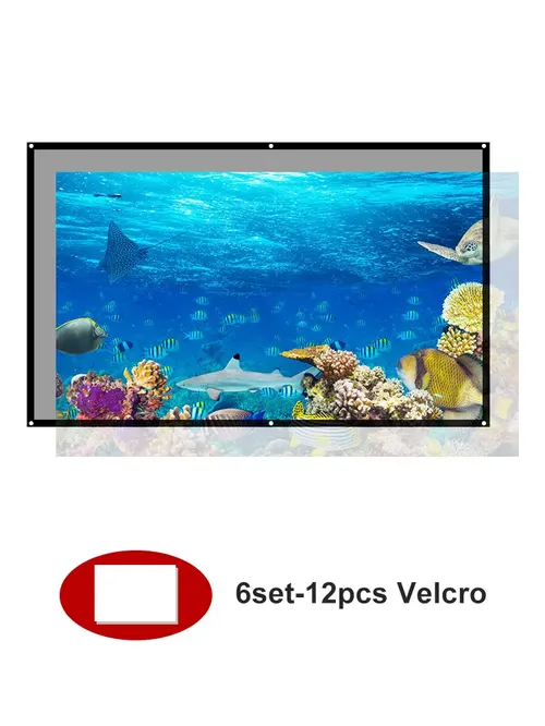 Salange 프로젝터 스크린 16:9 YG300 XGIMI H3 HALO Mogo Xiaomi DLP 프로젝터 용 금속 안티 라이트 커튼 반사 패브릭 천
