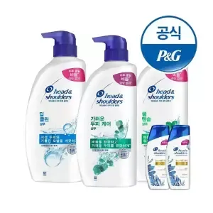 헤드앤숄더 샴푸/트리트먼트 850ml,800ml 3개 + 미니샴푸 2개
