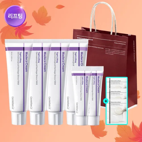 마데카크림 타이트 리프팅 50ml 4개+15ml 2개+사은품(마스크팩 3매)+쇼핑백_스타배송(풀)_BB