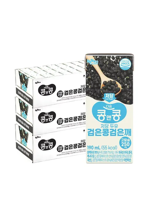 콩앤콩 저당두유 검은콩 검은깨 190ml 72팩
