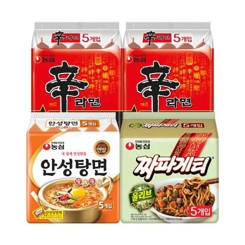 신라면10입 +안성탕면5입 +짜파게티5입 (총 20봉)
