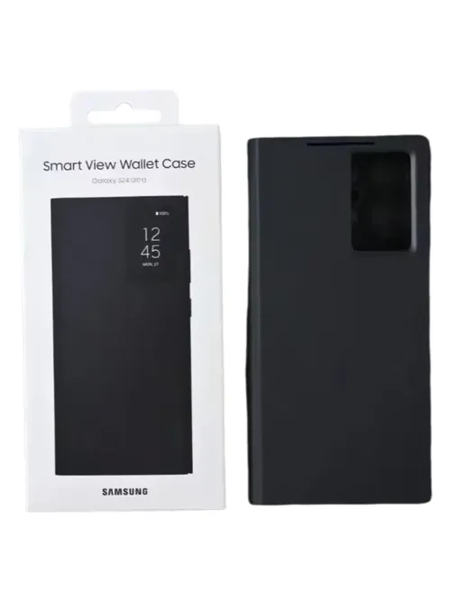 삼성 정품 S24 울트라 SM-S928B 스마트 뷰 월렛 플립 케이스 갤럭시 S24 울트라 S 뷰 플립 LED 윈도우 가죽 폰 커버