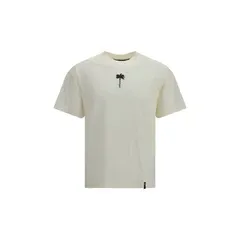 Palm Angels Palm Tree Logo T-Shirt — Beige