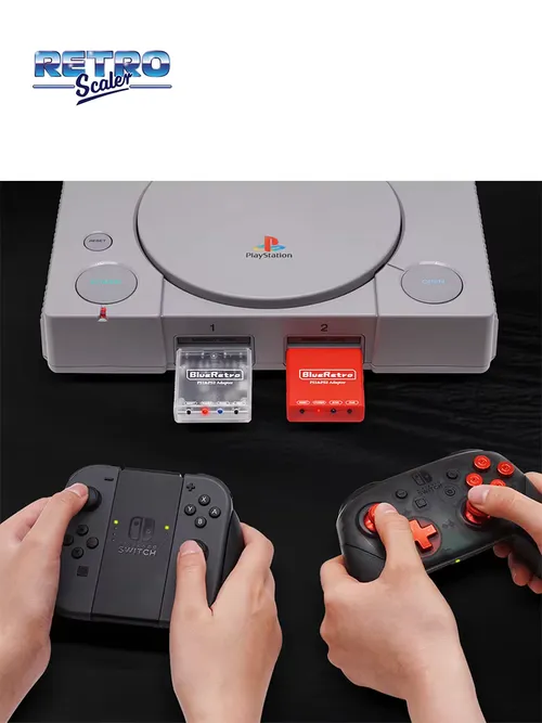 RetroScaler BlueRetro 무선 게임 컨트롤러 어댑터 PSX PS1 PS2 Ipega 9076 PS4 PS5 Nintendo Switch Game Contorller