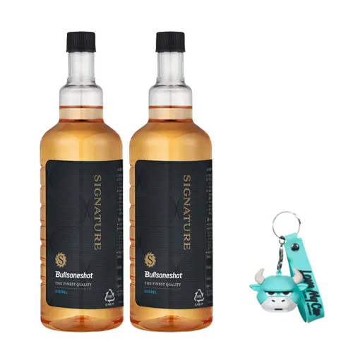 (1+1)불스원샷 시그니처 연료첨가제 500ML 2종택1(휘발유 경유) +불키키링 2in1 발수코팅제 사은품 증정